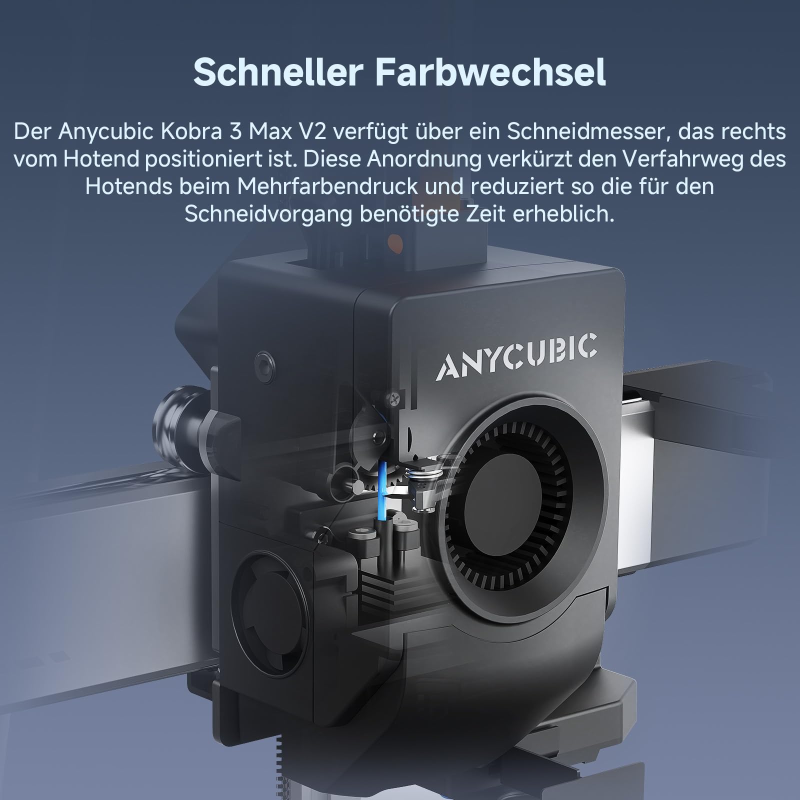 ANYCUBIC Kobra 3 Max V2 Combo 3D Drucker Mehrfarbiger