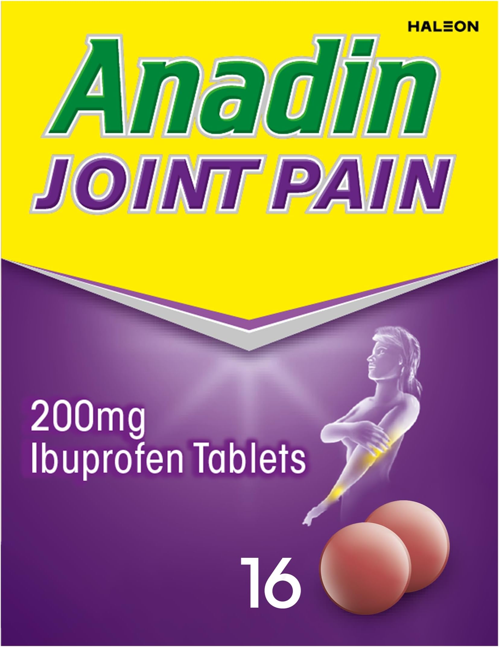 Joint Pain Relief Tablets, Ibuprofen Tablets - Pack of 16