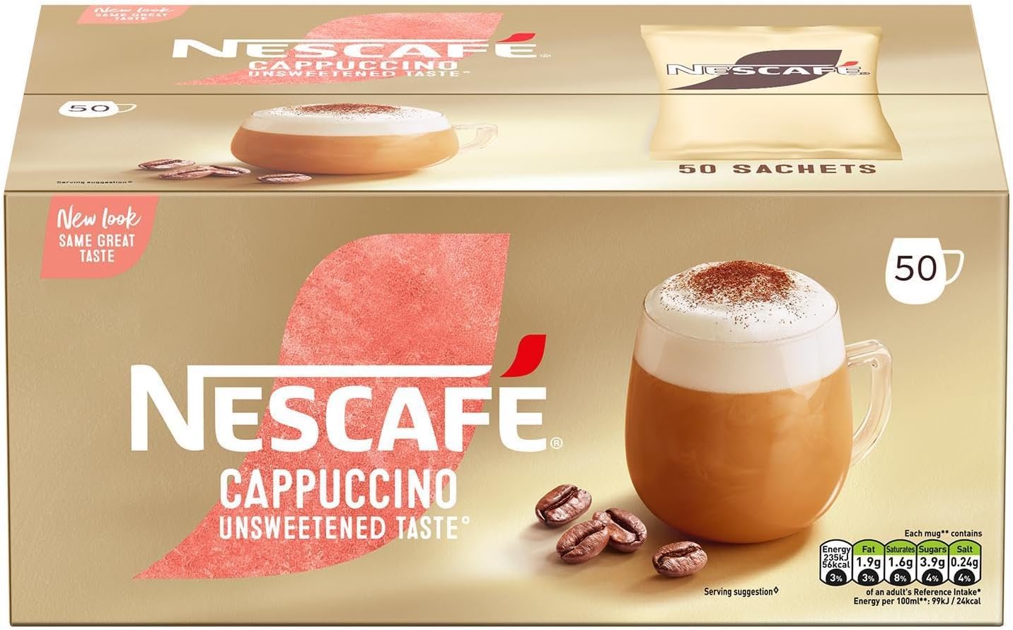 NESCAFE UNSWEET Cappuccino SACH PK50 16G