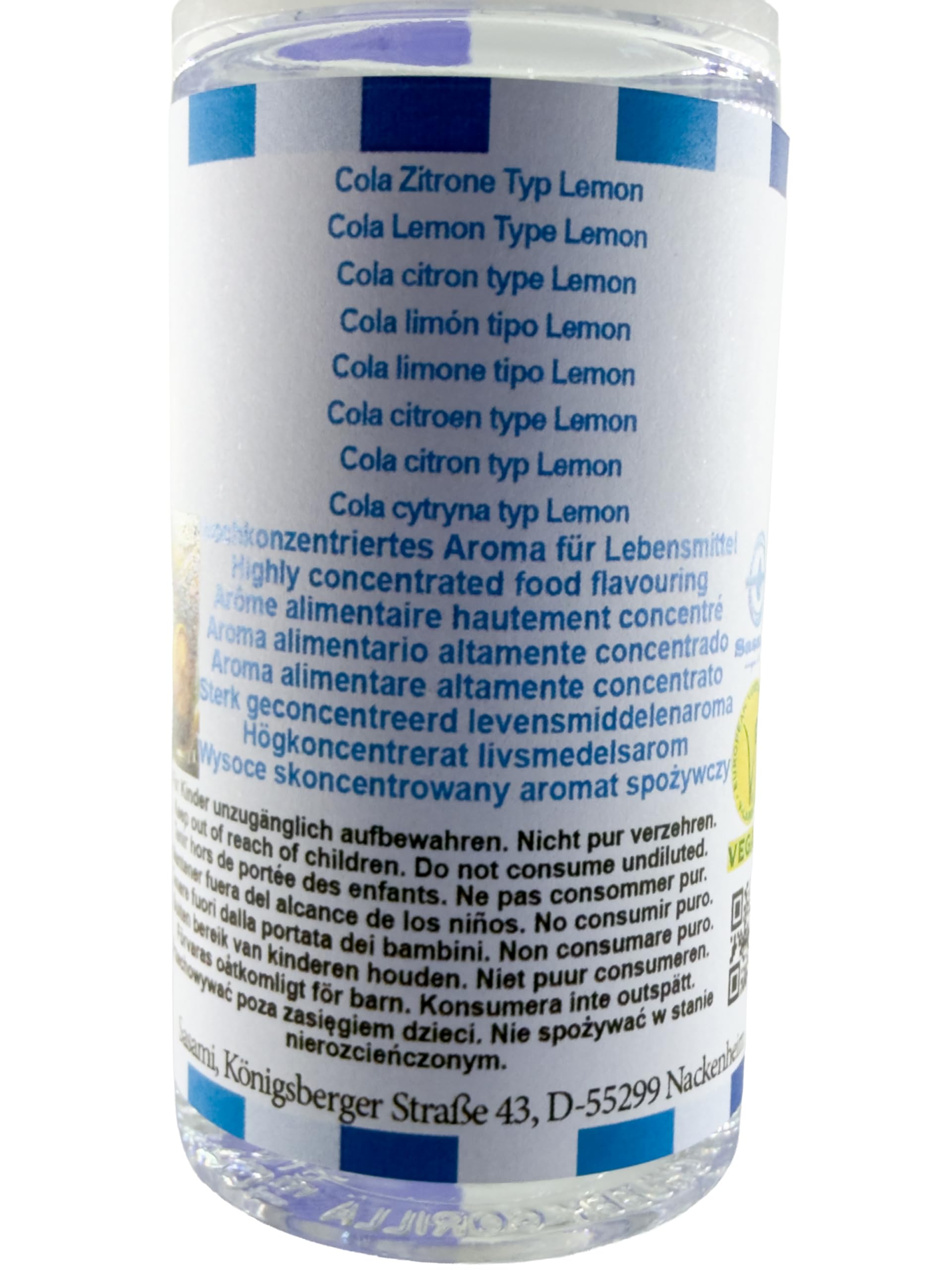Cola Zitrone Typ Lemon Aroma Konzentrat - Vegan - Sasami - 100ml