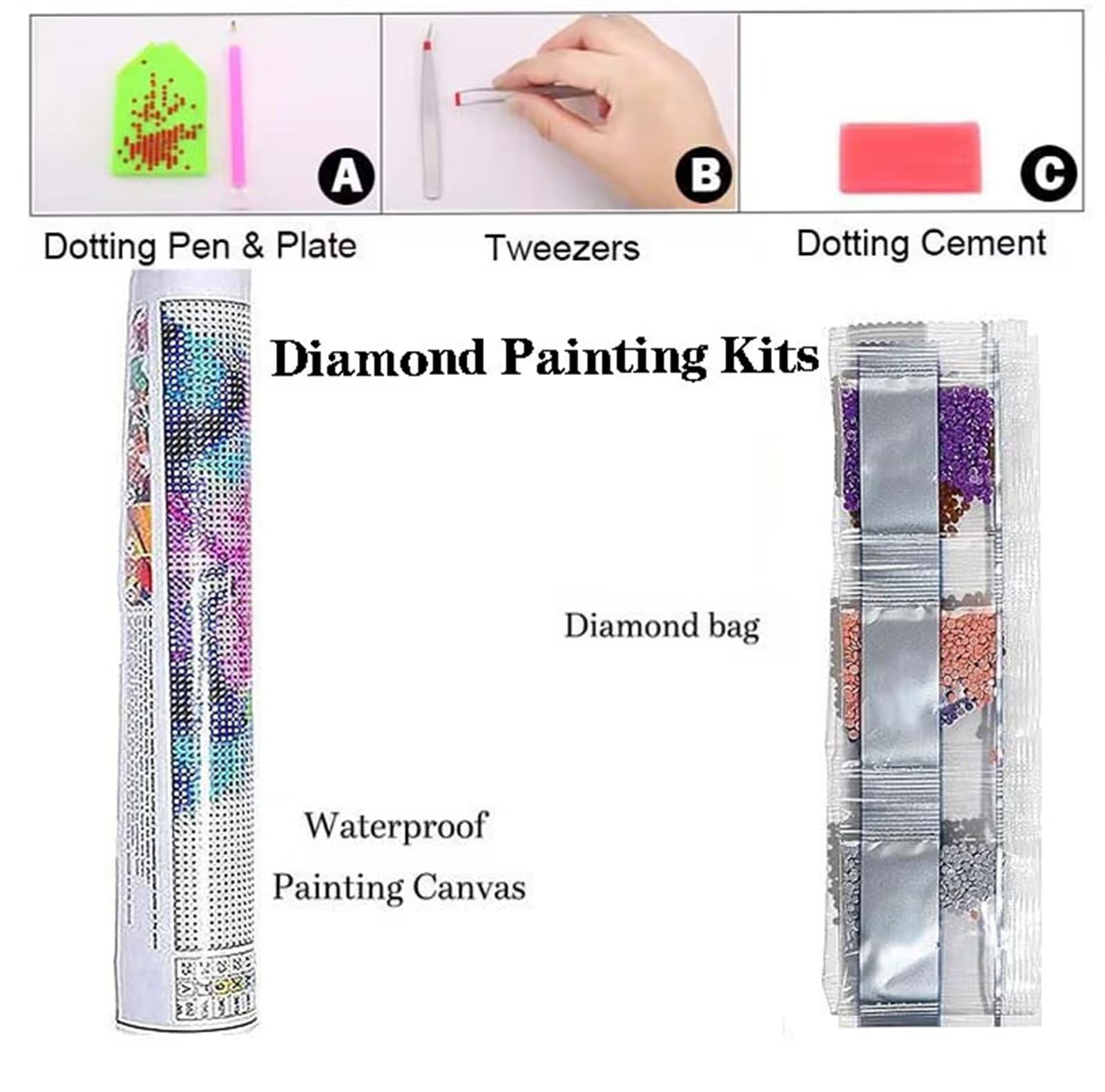 Malarstwo diamentowe krajobraz 90x60 cm kwadratowy obraz diamentowy 4 sztuki 2026 nowy DIY 5D zestaw do malowania diamentami z akcesoriami, prezenty świąteczne, dekoracje świąteczne i noworoczne i
