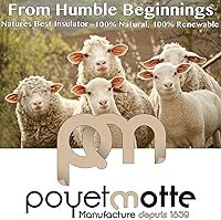 Vista 6 de Poyet Motte Aubisque - Cobija pesada 17.64ozm, 100% lana, azul, (BlueLt Blue), King