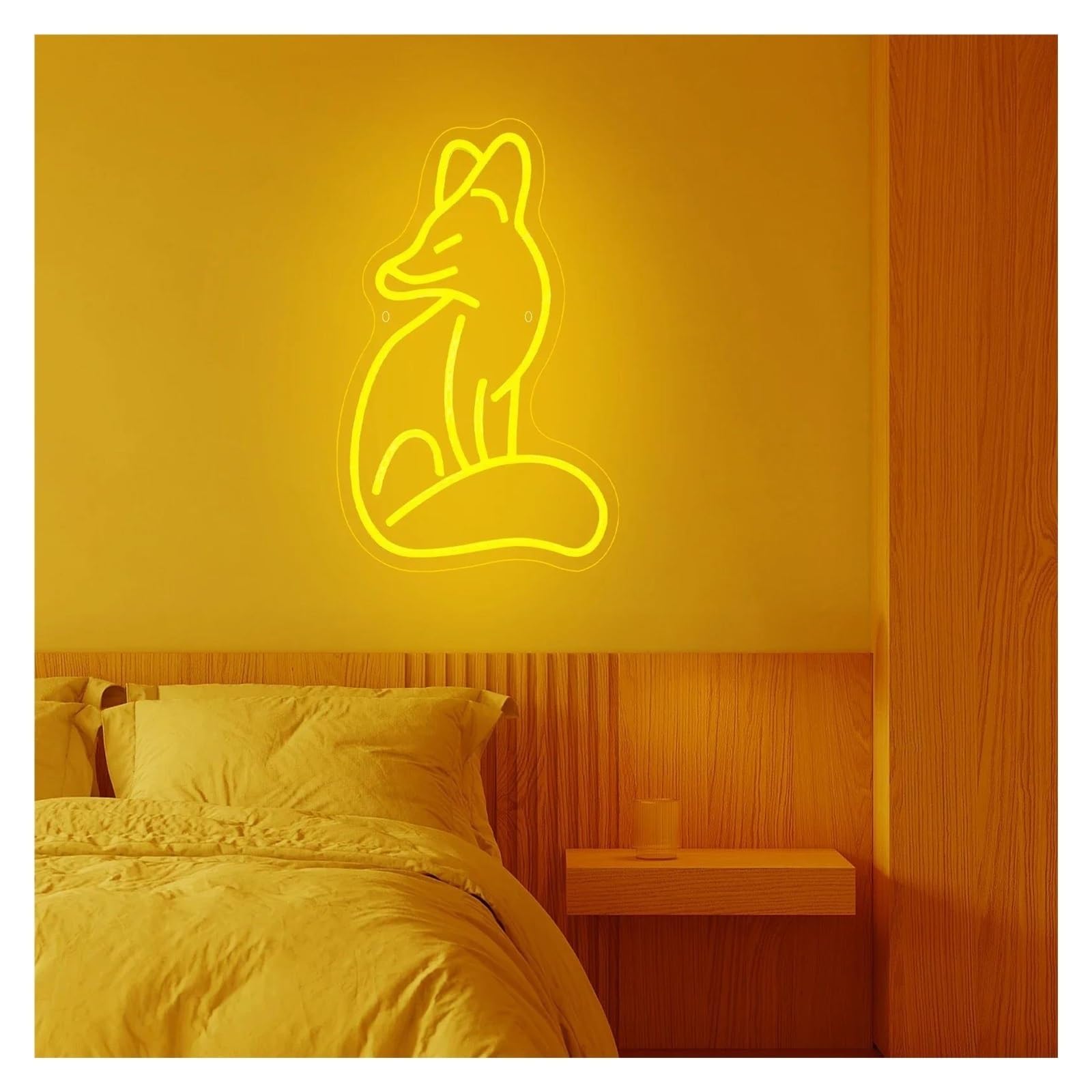 Volpe animale per insegna al per neon per alimentazione per dimmerabile 42cm×26cm neon