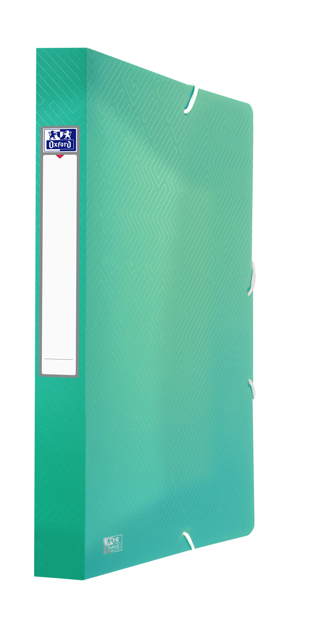 Oxford Sammelbox A4, Rücken 4 cm, transparenter Kunststoff, 8 Farben, 10 Stück