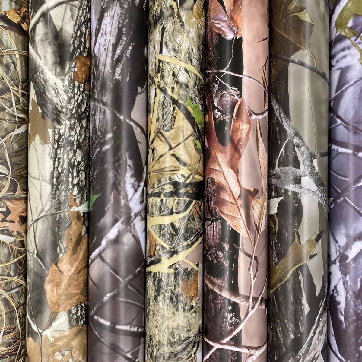 Queenbox 1.6x6.6ft Camo Vinyl Wraps, Woodland Maple Camouflage Self-Adhesive Car Sticker Decal Film Air Release Roll, Plant 07, 1.6x6.6ft/50x200cm