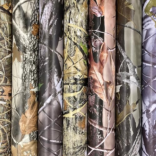 Miniatura 4 de Queenbox Envolturas de vinilo de camuflaje de 1.6 x 6.6 pies, diseño de camuflaje de arce, adhesivo autoadhesivo para automóvil, rollo de liberación