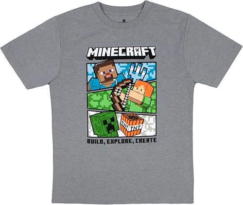 Miniatura 4 de Minecraft Paquete de 2 sudaderas con capucha y camiseta para niños, conjunto de sudadera con capucha y camiseta