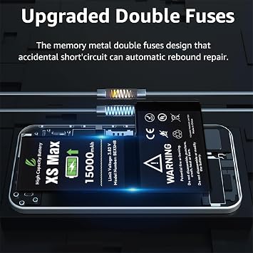 LL TRADER Battery for iPhone Xs Max 15000 mAh High Capacity Replacement Battery for iPhone Xs Max, (A1921A2101A2102A2103A2104) with Full Set Repair Tool Kit 2025 New