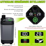 Spopal Camping Shower, Portable [Waterproof] Camping Shower Set Electric Shower Pump Rechargeable 6000mAh with Smart Display and 4 Modes Shower Head for Outdoor Camping - 4