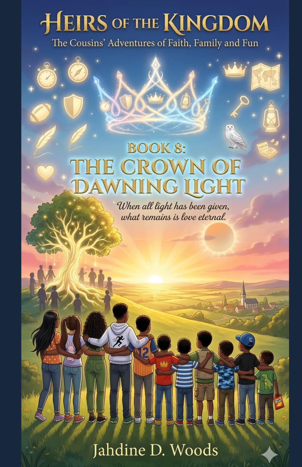 Heirs of the Kingdom The Cousins' Adventures of Faith, Family and Fun BOOK 8 THE CROWN OF DAWNING LIGHT: “When Darkness Forgets Its Name, The Light Remembers Who You Are.”