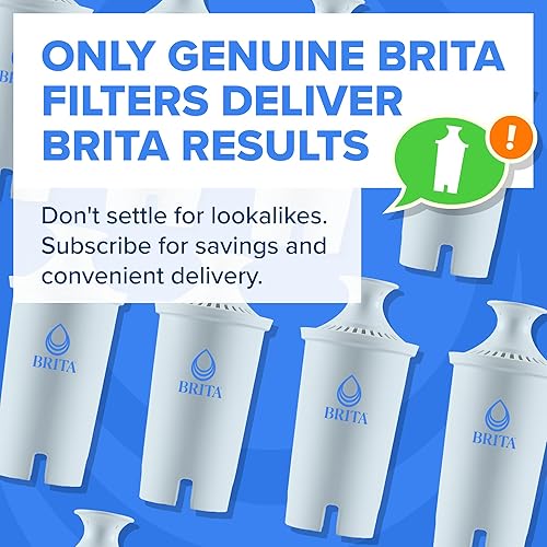 Vista 8 de Brita Filtro de agua Plus, sin BPA, filtro de repuesto de alta densidad para jarras y dispensadores, reduce 2 contaminantes*, dura dos meses o 40
