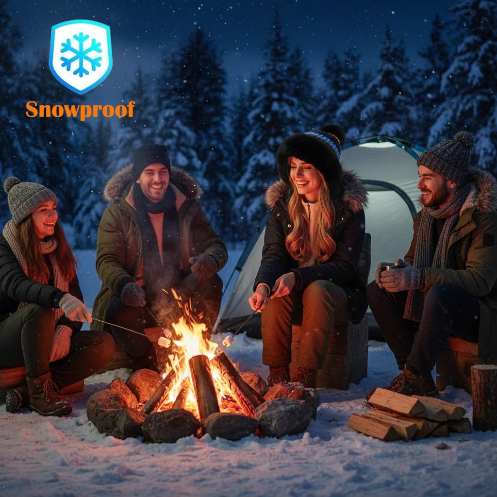 Women Winter Peruvian Cover Ears Beanie Hat Ear Flaps Sherpa Ski Snow Hats Knit Fleece Lined 3 Pom Pom - Image 2