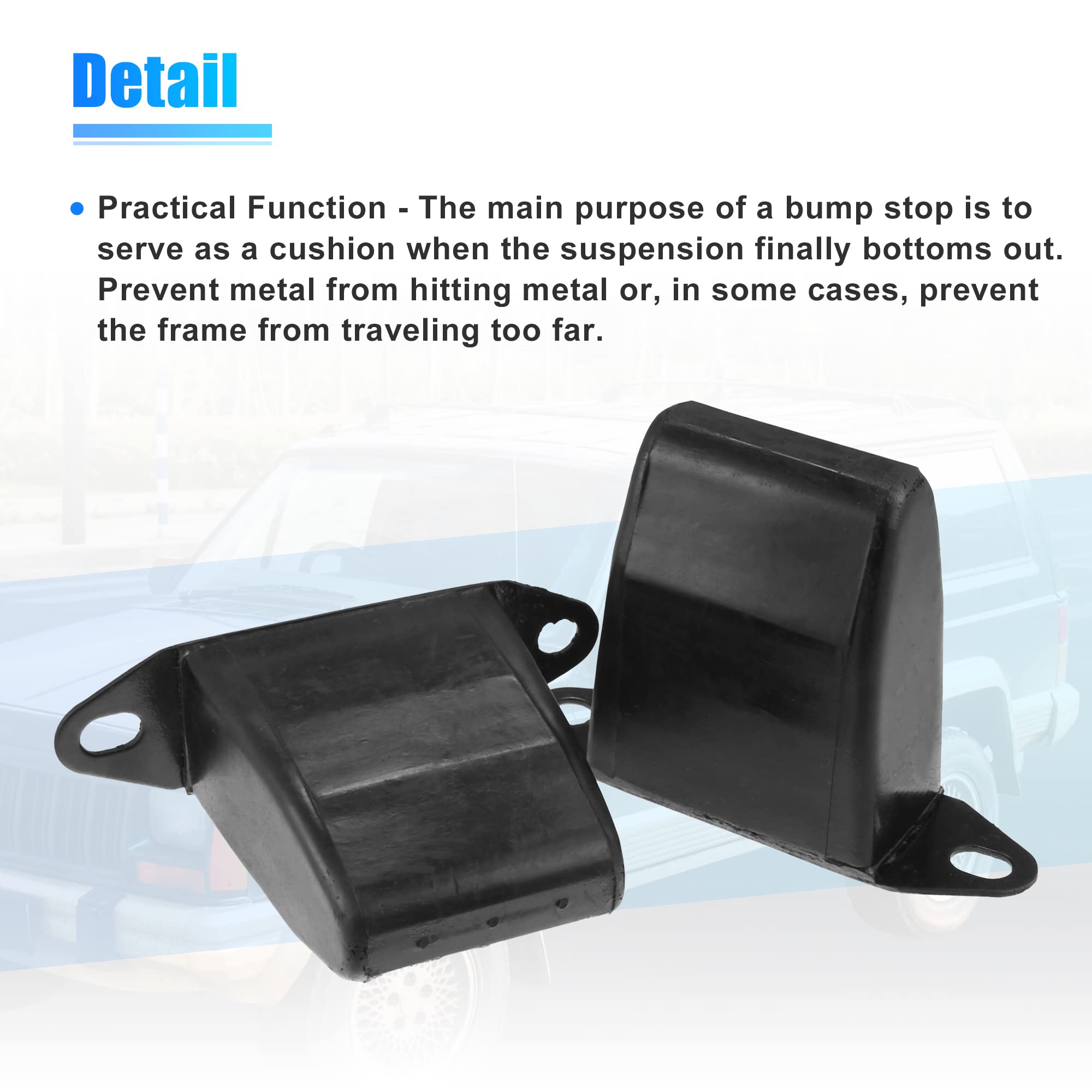 X AUTOHAUX 2 pezzi 4 '' sospensione posteriore bump stop per Jeep XJ Cherokee 1987-2001 per Jeep M-J Comanche 1987-1992 balestra Jounce paraurti sostituire 52002393