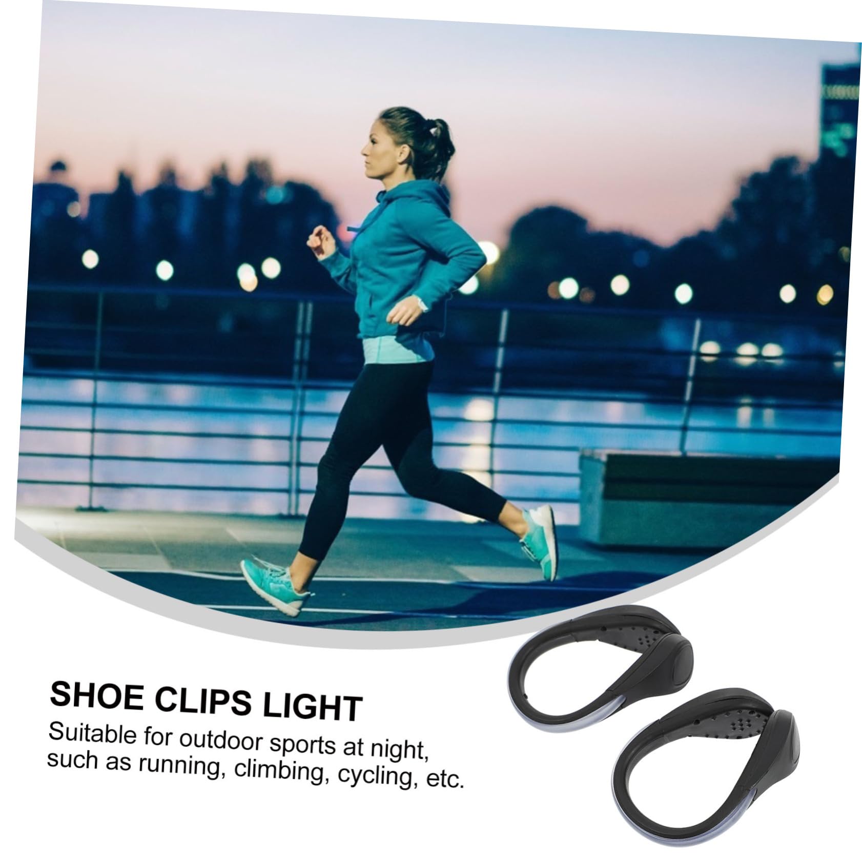 4piezas Clip De Luz Led para Zapatillas De Correr y Ciclismo y para Actividades Nocturnas
