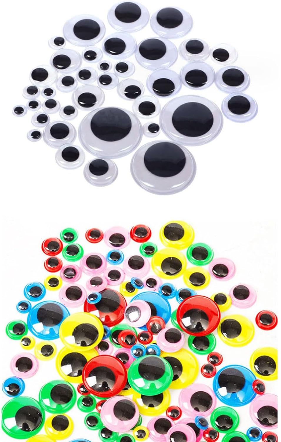 200Pcs Wiggle Googly Eyes Self Adhesive Round Eyes Wobbly