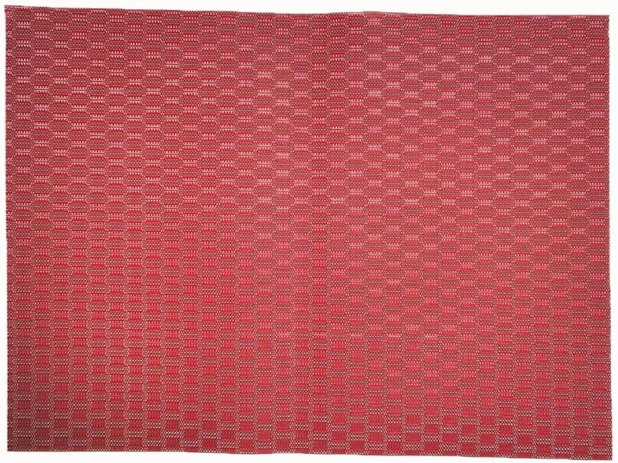 European Placemats Washable PVC Dining Table Set Woven Mat Western Placemat Coaster Non-Slip Mat(D)