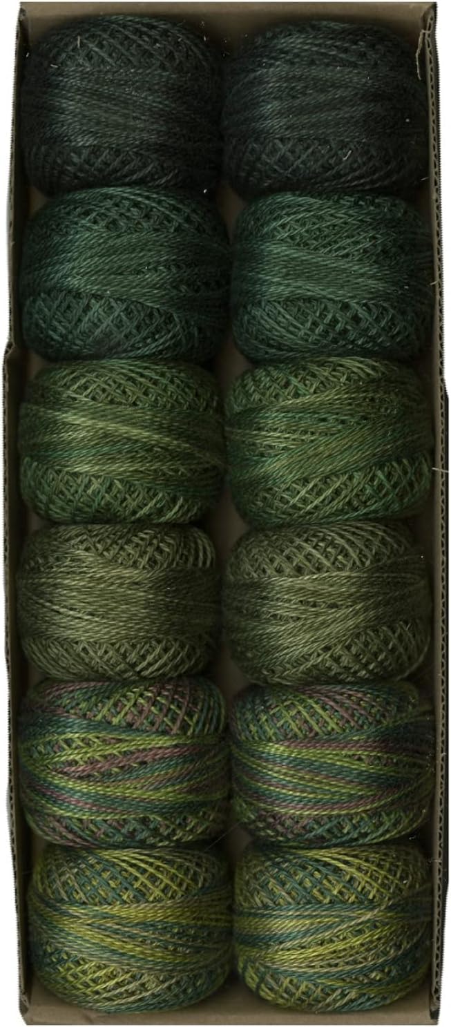 Valdani Pearl Cotton Ball Size 8 73yd Two in Green