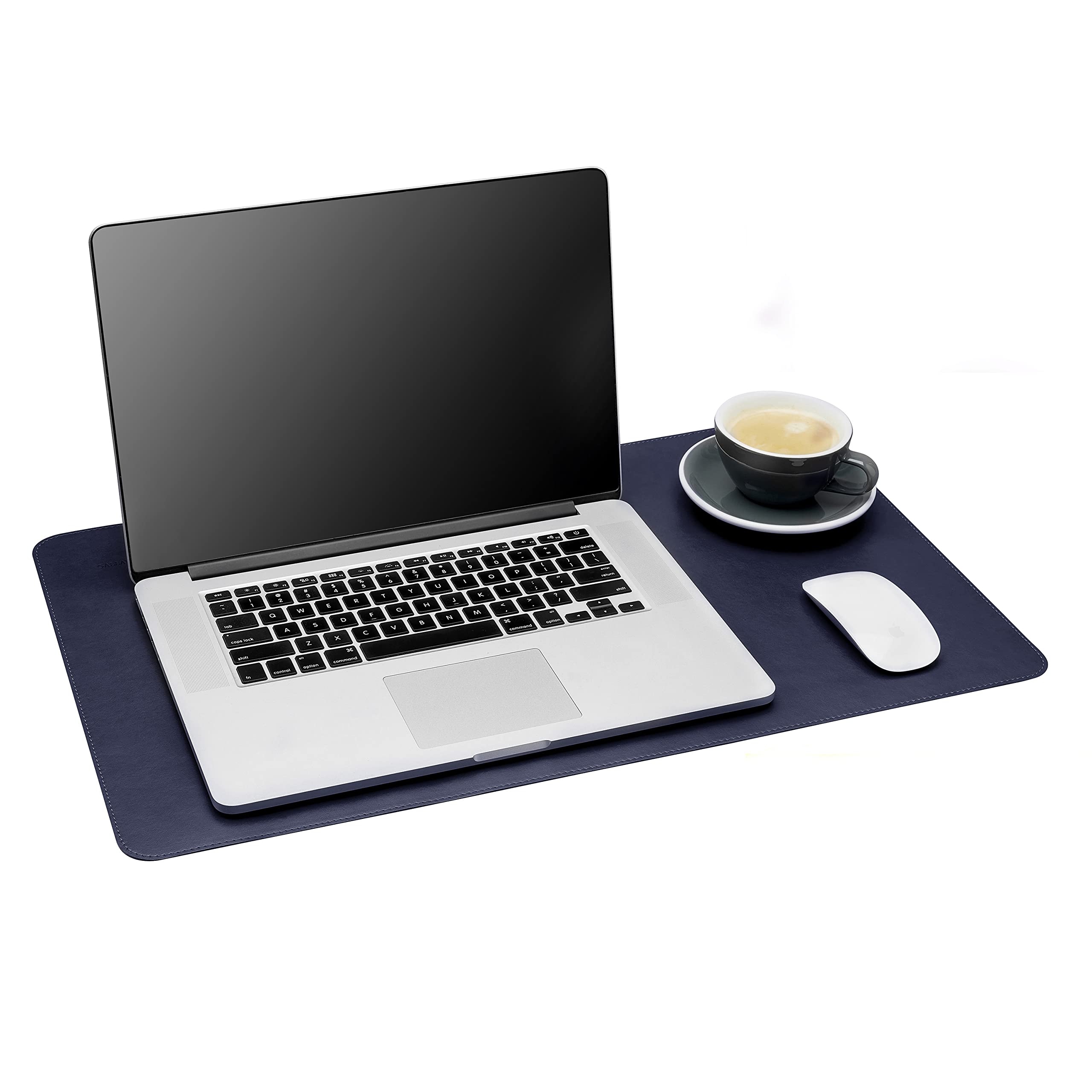 Gallaway Leather Desk Pad – 25 x 17 inch - Desk Mat Home Office Desk Accessories Desktop Protector XXL Mouse Pad Writing Desk Blotter - Navy Blue - Medium