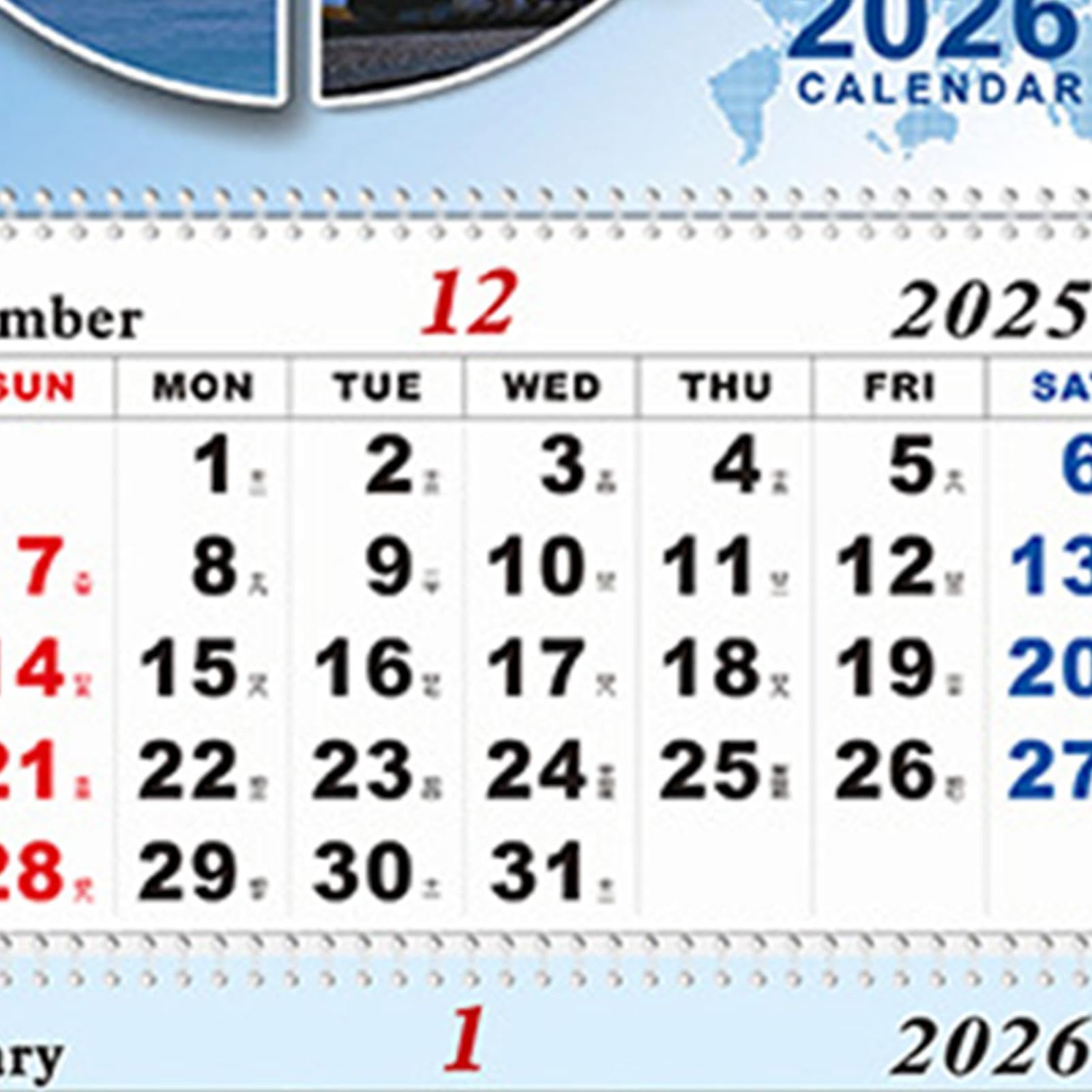 Kalendarz 2026 Kalendarz 2026 3-miesięczny planer domowy pionowy wiszący kalendarz ścienny organizacja świąt dla rodziny Kalendarz miesięczny 2026(B)