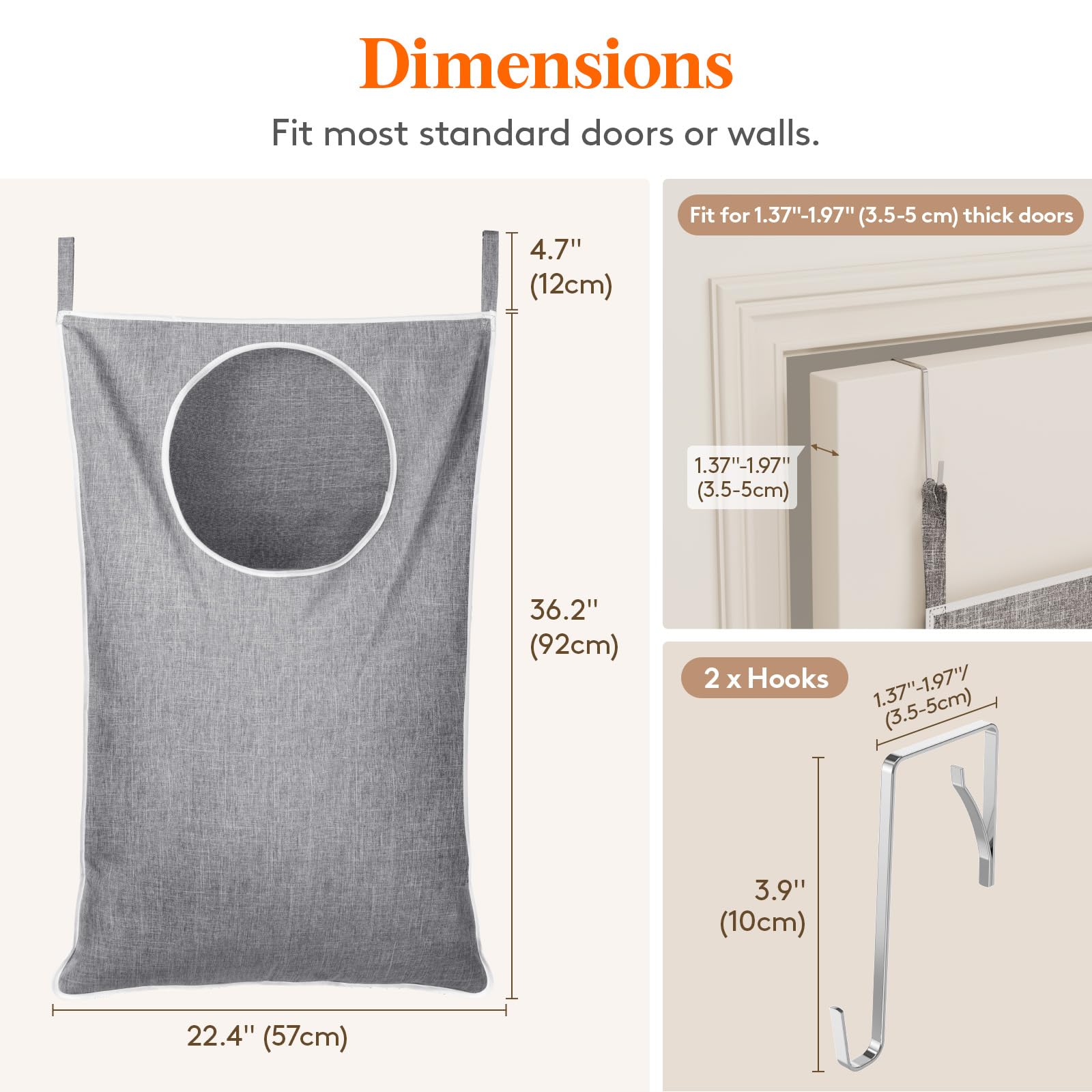 Lifewit Waszak, Grote Opvouwbare Hangende Wasmand, Hangende Waszak Voor