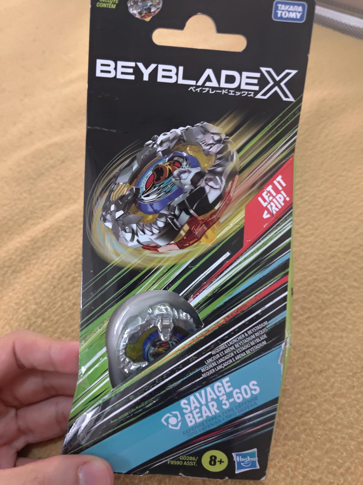 Beyblade X Booster Pack Savage Bear 3-60S - Toupie Détachable Défense Pour Enfants Dès 8 Ans, Lanceur à Collectionner