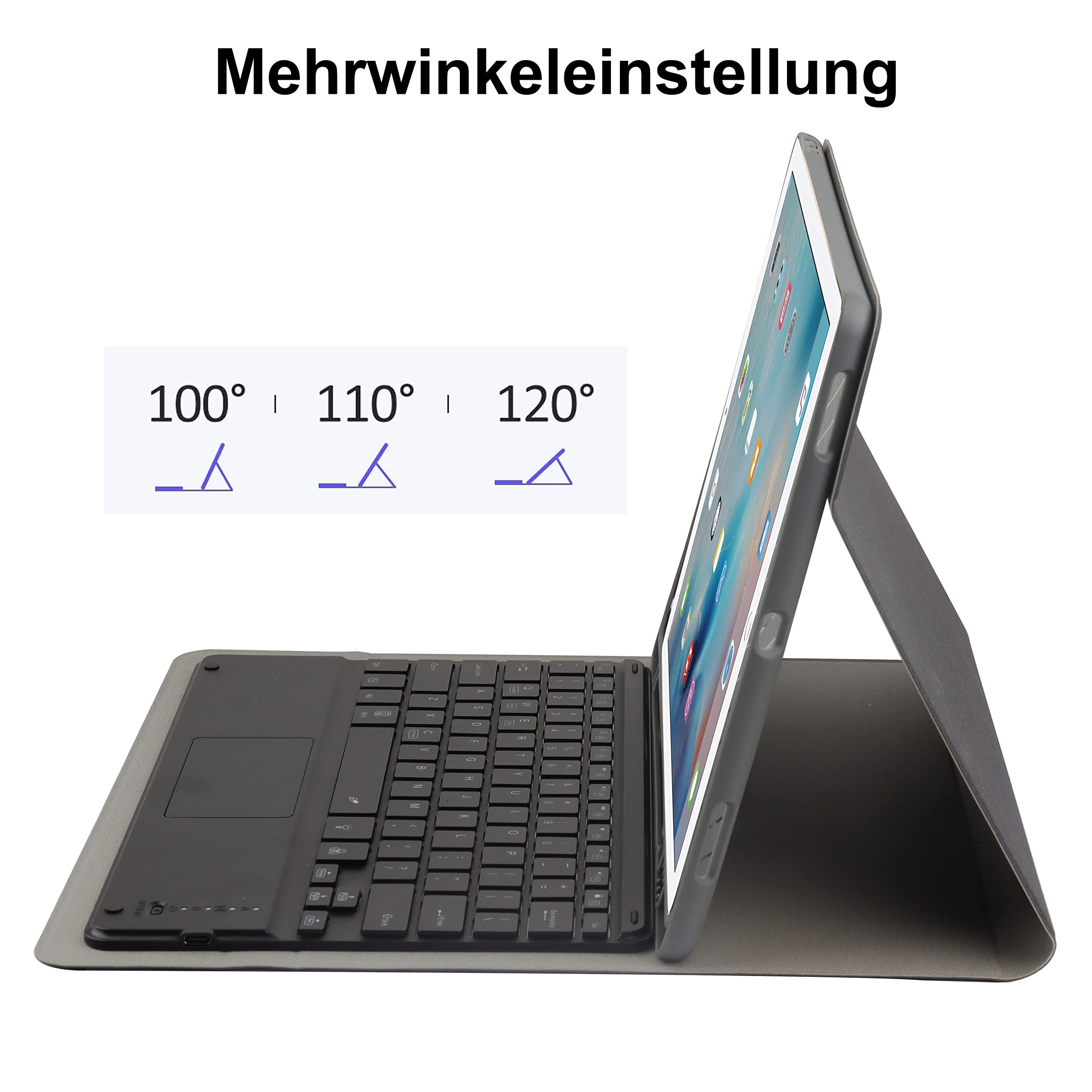 iPad Pro 12,9 Inch 2015 hoes met afneembaar toetsenbord zwart