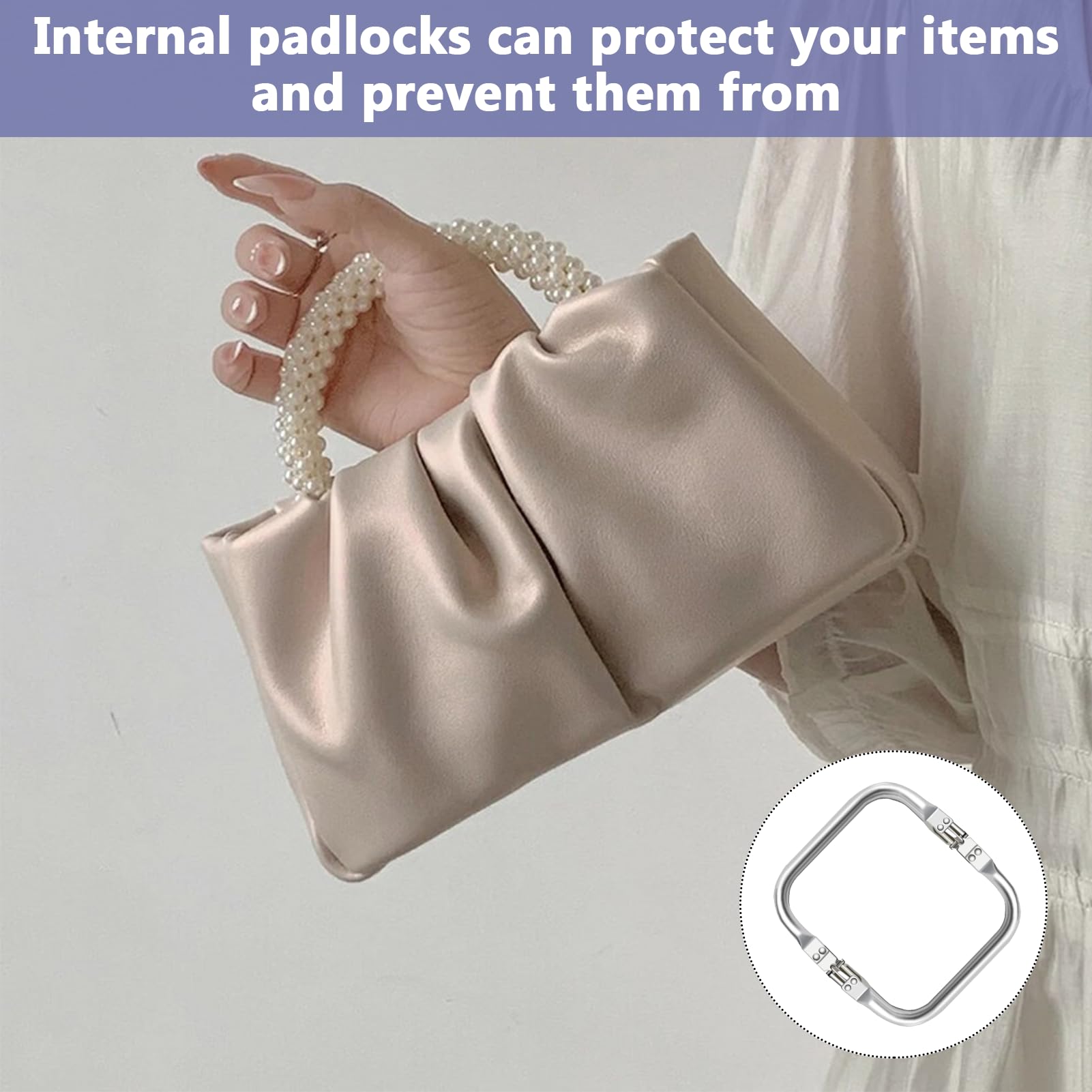 Cadres En Aluminium Pour Sacs DIY - Lot De 4, Avec Fermoir, Pour Sac à Main Ou Portefeuille - 10