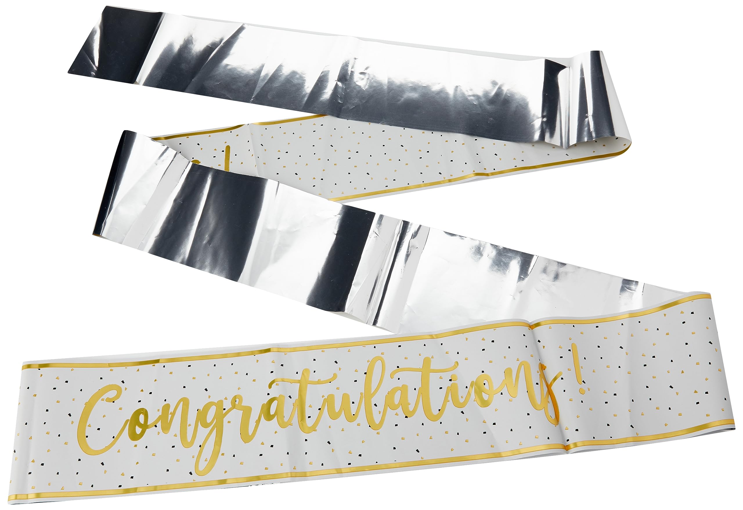 Amscan 9912407 - Congratulations Gold Script Foil Banner - 2.7m