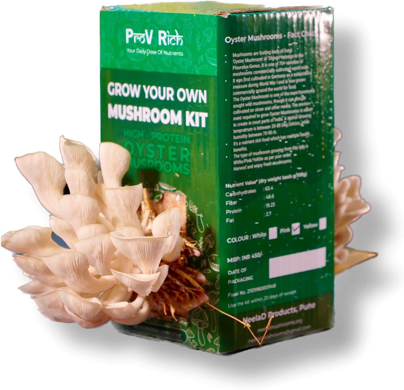 Live Mushroom for Indoor/Home - Mushroom Growing Kit