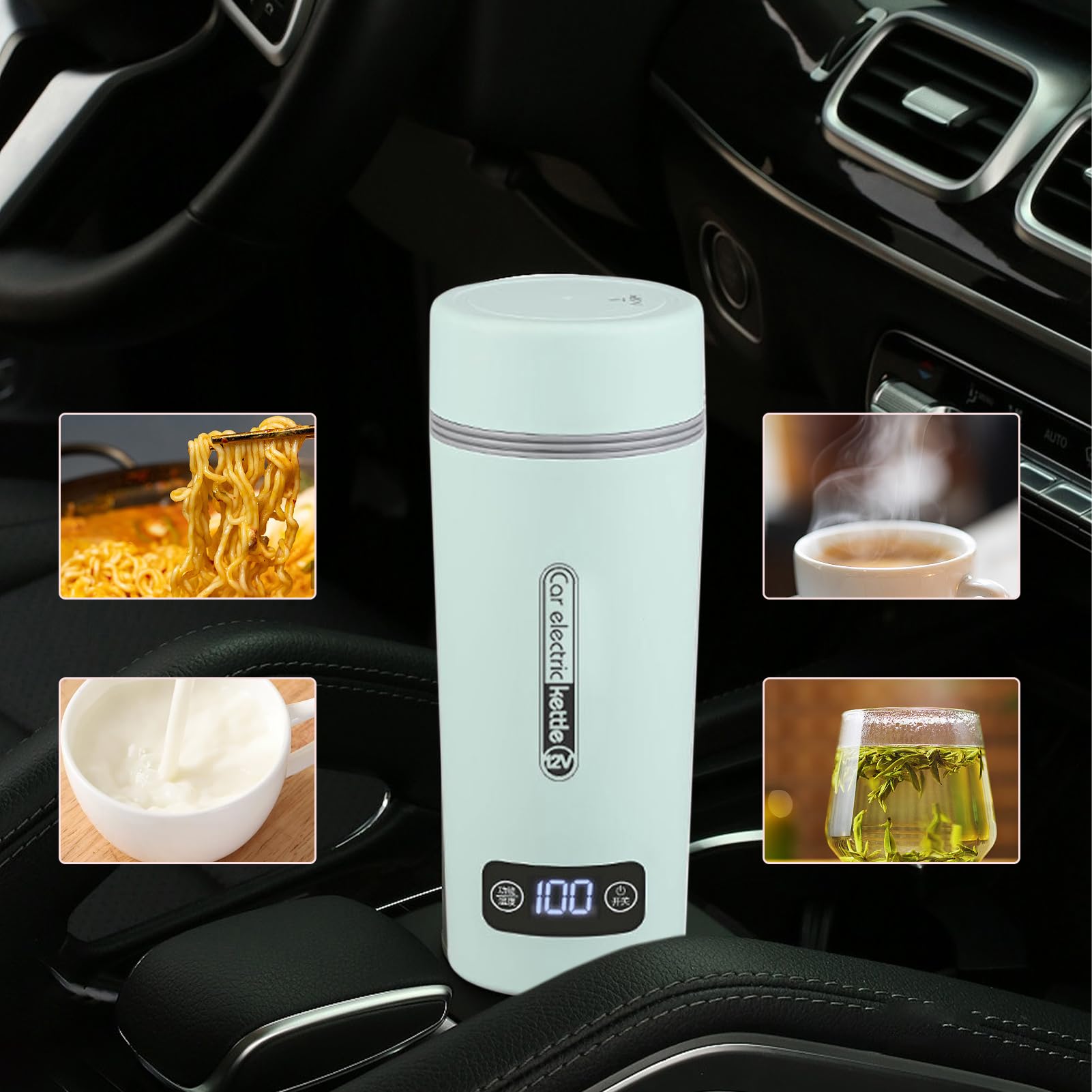 Bouilloire Électrique pour Voiture Bouteille chauffante 12V à ébullition