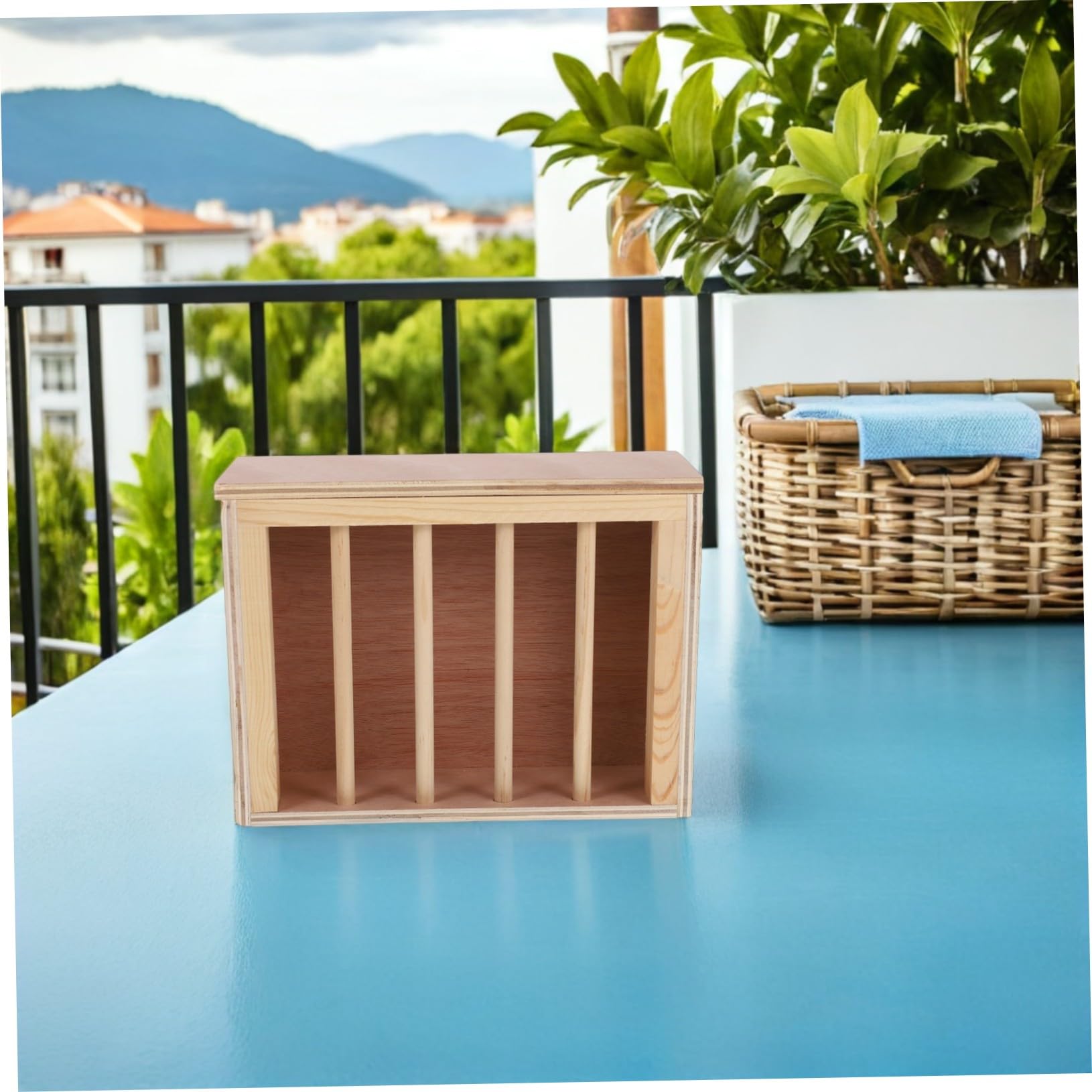 Hemobllo Râtelier à Foin Mural pour Lapins Mangeoire Bois pour Petits Animaux Distributeur De Foin pour Cage Porte-Foin Suspendu pour Cochons Et Chinchillas