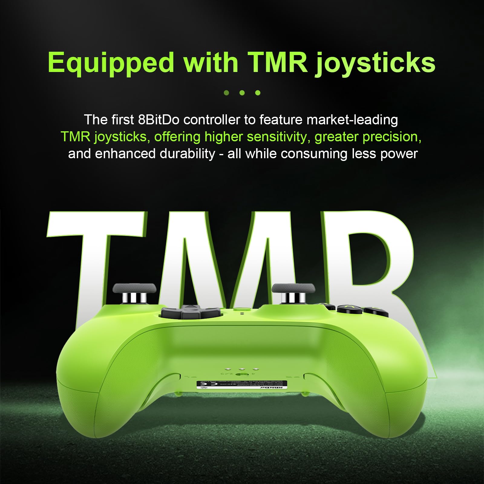 8Bitdo Ultimate 2 Mando Inalámbrico para Windows/Android/Steam (Verde) | Joysticks TMR, 1000Hz Polling Rate, Gatillos Táctiles/Hall, Botones Programables L4/R4 y 2 Traseros, Batería 1000mAh