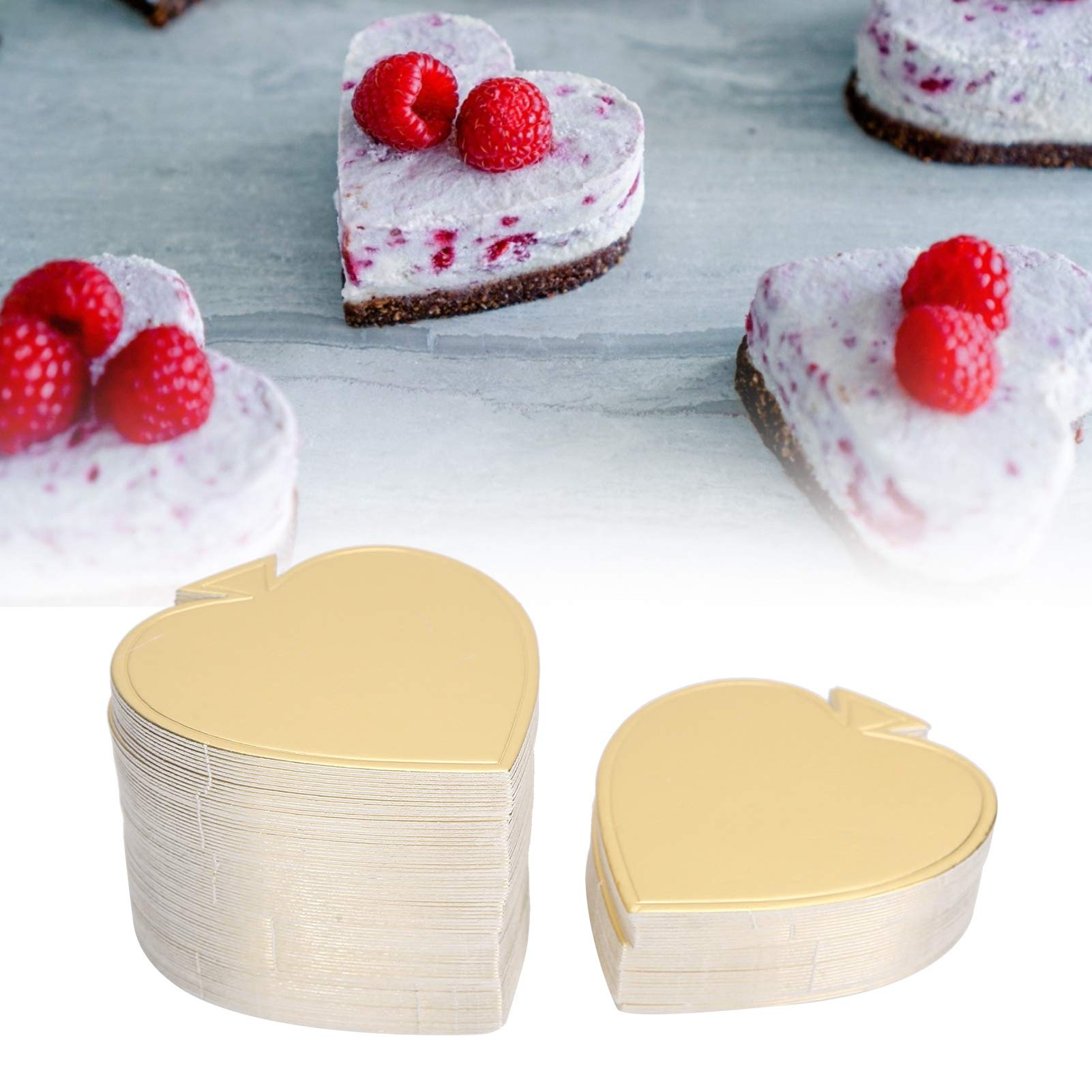 200 Mini Tavolini Per Torte Quadrati Oro | Baselle In Cartone Per Dessert, Cupcake E Dolci | 8,5 X 8,9 Cm | Usa E Getta Per Feste E Matrimoni