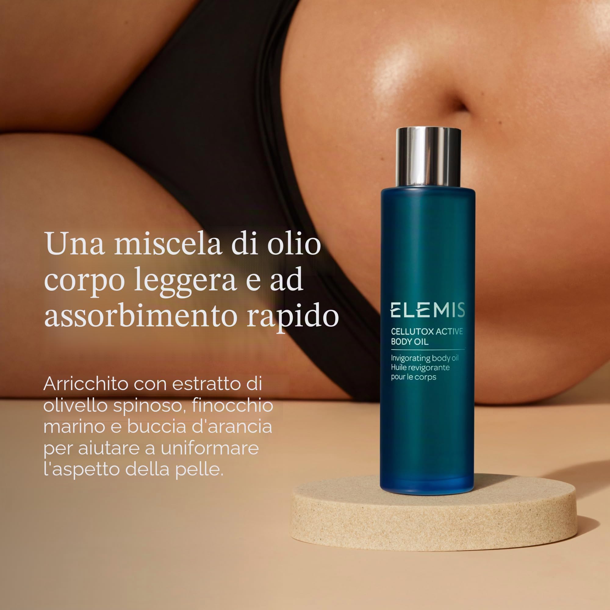 ELEMIS Cellutox Active Body Oil, Olio Corpo Rivitalizzante 100ml | Olio corpo leggero con finocchio marino, olivello spinoso e arancia per levigare, ammorbidire e rivitalizzare la pelle