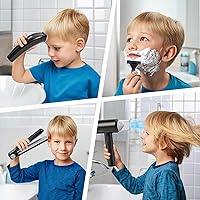 Vista 6 de G.C 52Pcs Kit de juguetes de salón de cabello para niños Kit de barbería para niños pequeños juego de simulación corte de cabello juego de afeitado