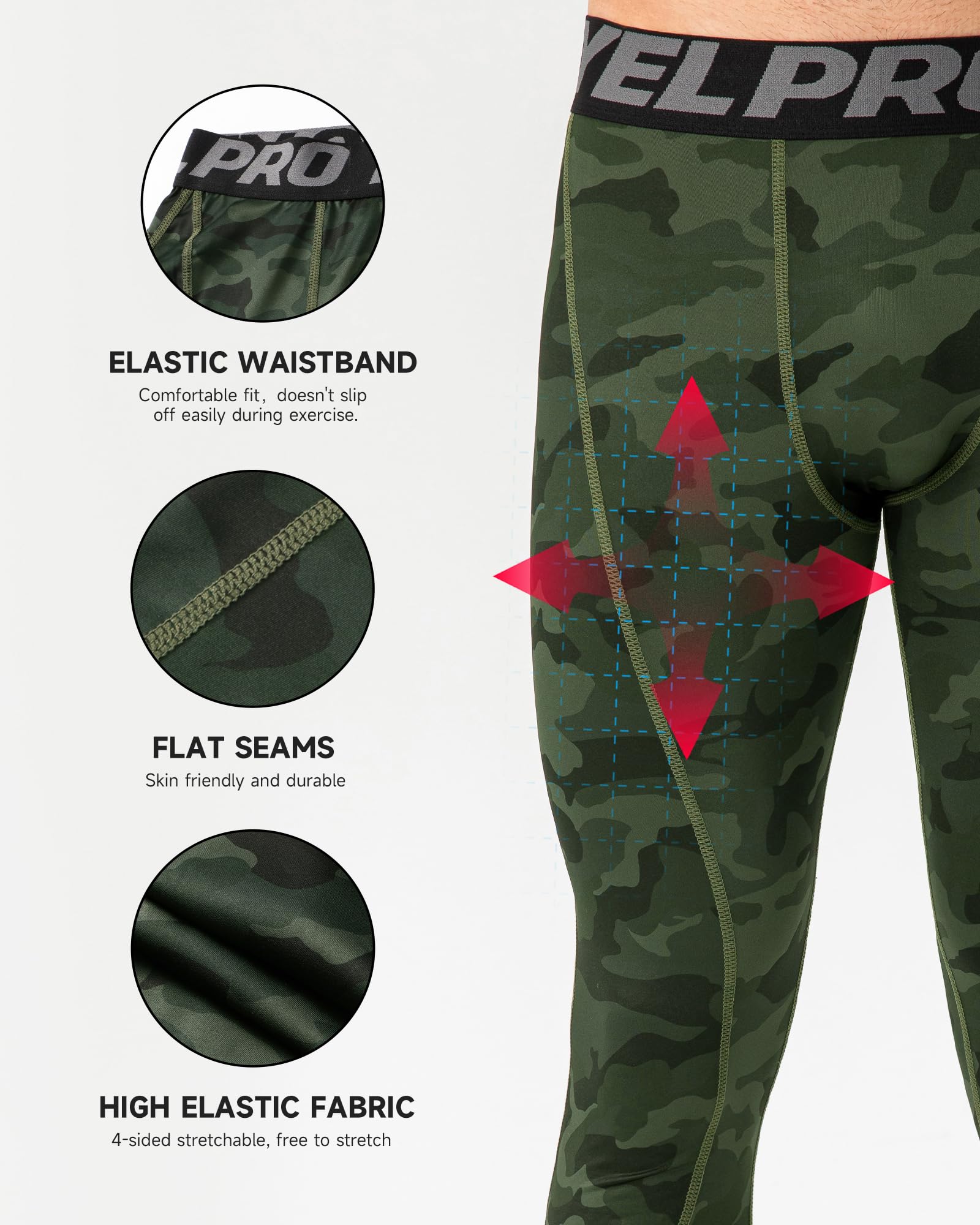 Yuerlian Collant de compression anti-humidité pour homme