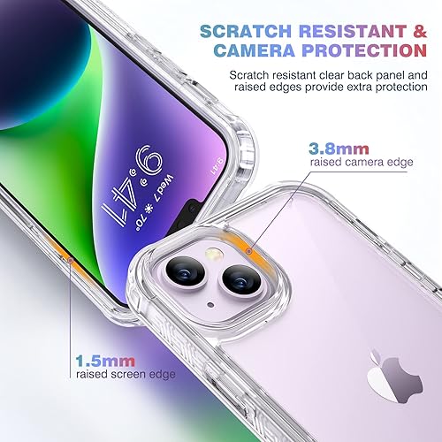 Miniatura 531 de Diaclara - Funda diseñada para iPhone 14 Pro Max, resistente, de cuerpo completo, con protector de pantalla sensible al tacto y antiarañazos + Blanco