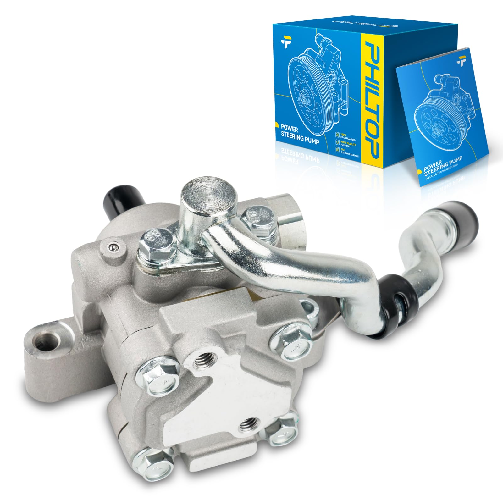 PHILTOP 21-5370 Power Steering Pump OE Fit For Escape 2004 2005 2006 2007 3.0L, Mariner 2005 2006 2007, Tribute S 2005 2006, Power Assist Pump