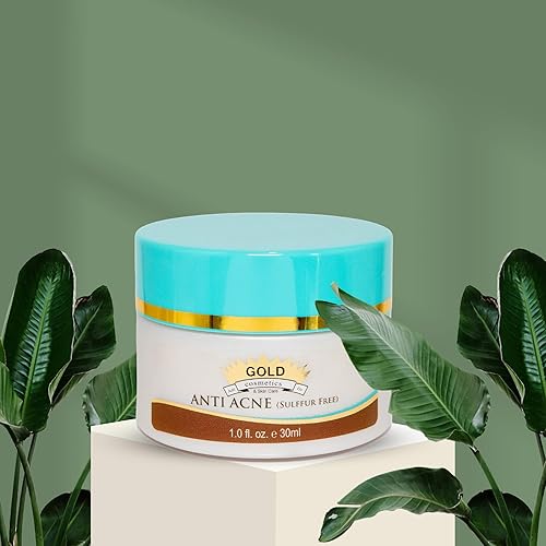 Miniatura 4 de Gold Cosmetics Crema antiacné, cuidado de la piel, sin azufre, prevención de cicatrices, para piel brillante, tarro de 1.0 fl oz (sin azufre, 1.0 fl