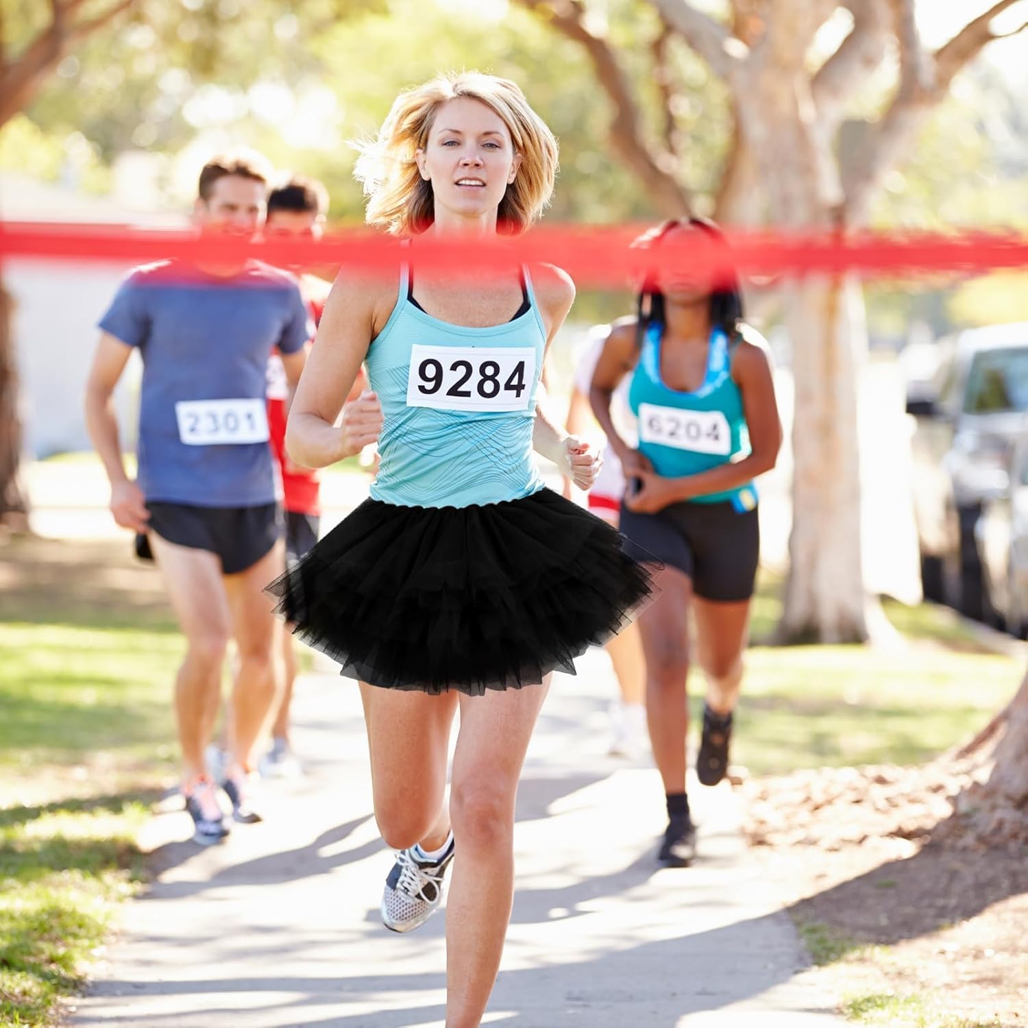 3 PCS Tutu Skirt Women Adults Classic Elastic,5 Layered Tulle 80's Dance Scene Outfit for Stage Performances,Halloween - Image 3