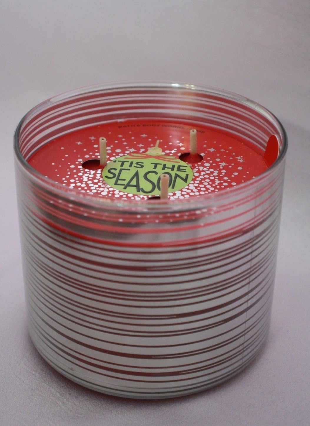 BATH AND BODY WORKS HOME 'TIS THE SEASON SCENTED 14.5 OZ FILLED 3-WICK CANDLE