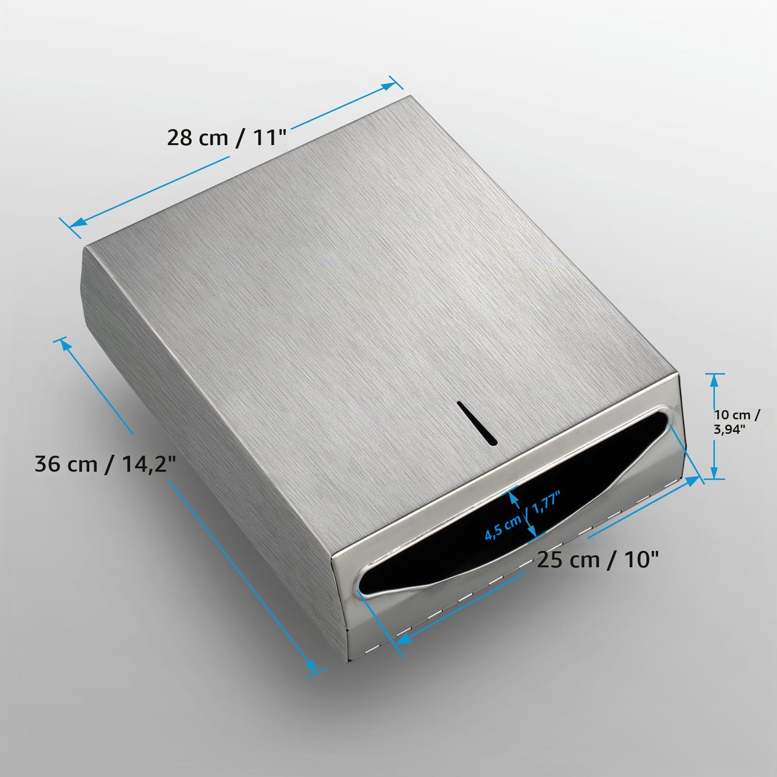 modunful Dispensador de Toallas de Papel para Montaje en Pared, de Toallas de Papel de Triple Pliegue,Soporte de pañuelos de Acero Inoxidable de Gran Capacidad,Adecuado para baños y Lugares