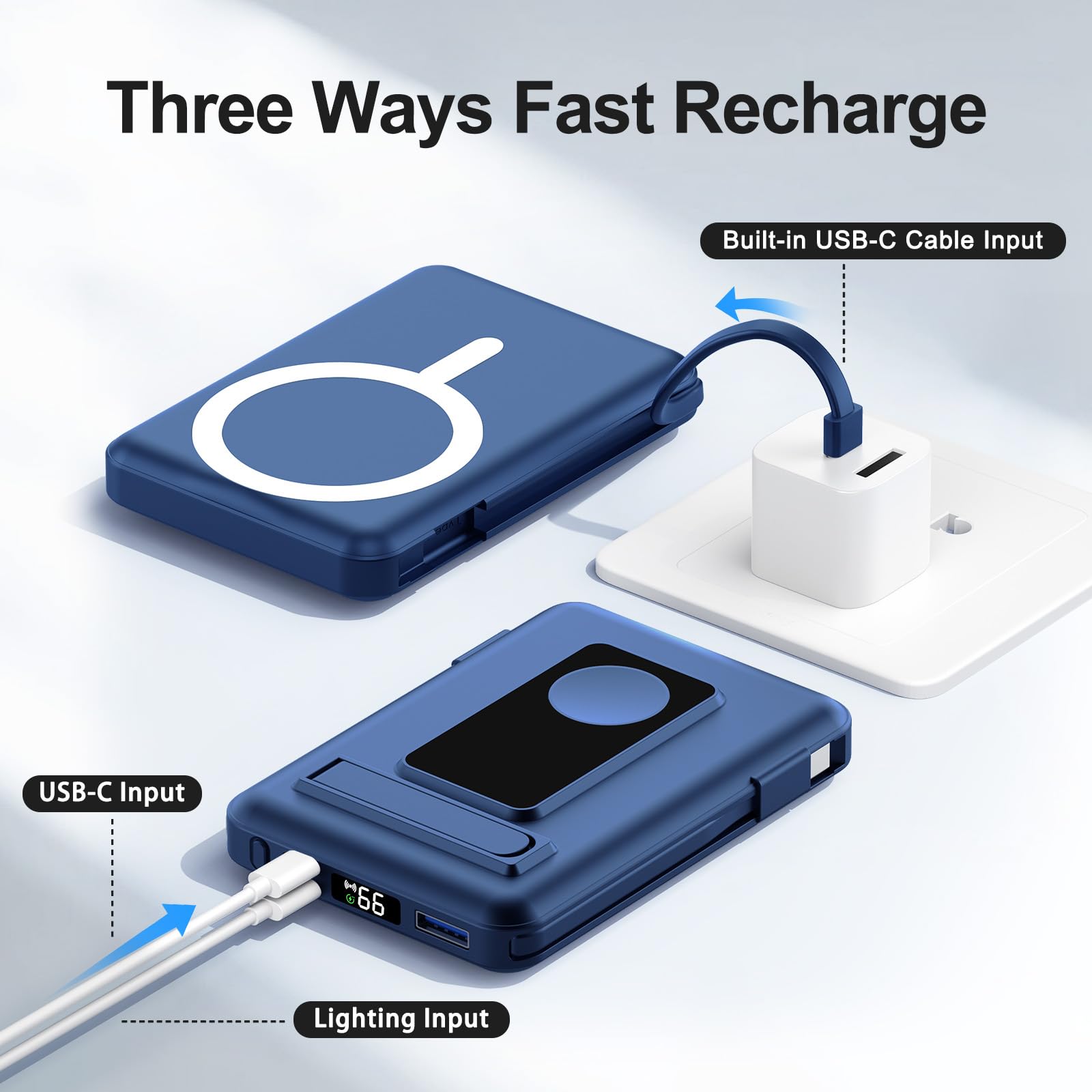 per Magsafe Powerbank, 10000mAh Caricatore Portatile Magnetico Power Bank per iPhone, Ricarica Rapida da 20W Batteria Esterna con Display LED per iPhone Air/17/16/15/14/13/12/Apple Watch