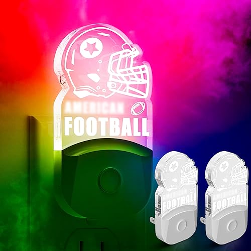 LOHAS - Paquete de 2 luces nocturnas de regalo para niños, luz nocturna enchufable a la pared, del atardecer al amanecer, RGB + blanco suave 3000K,