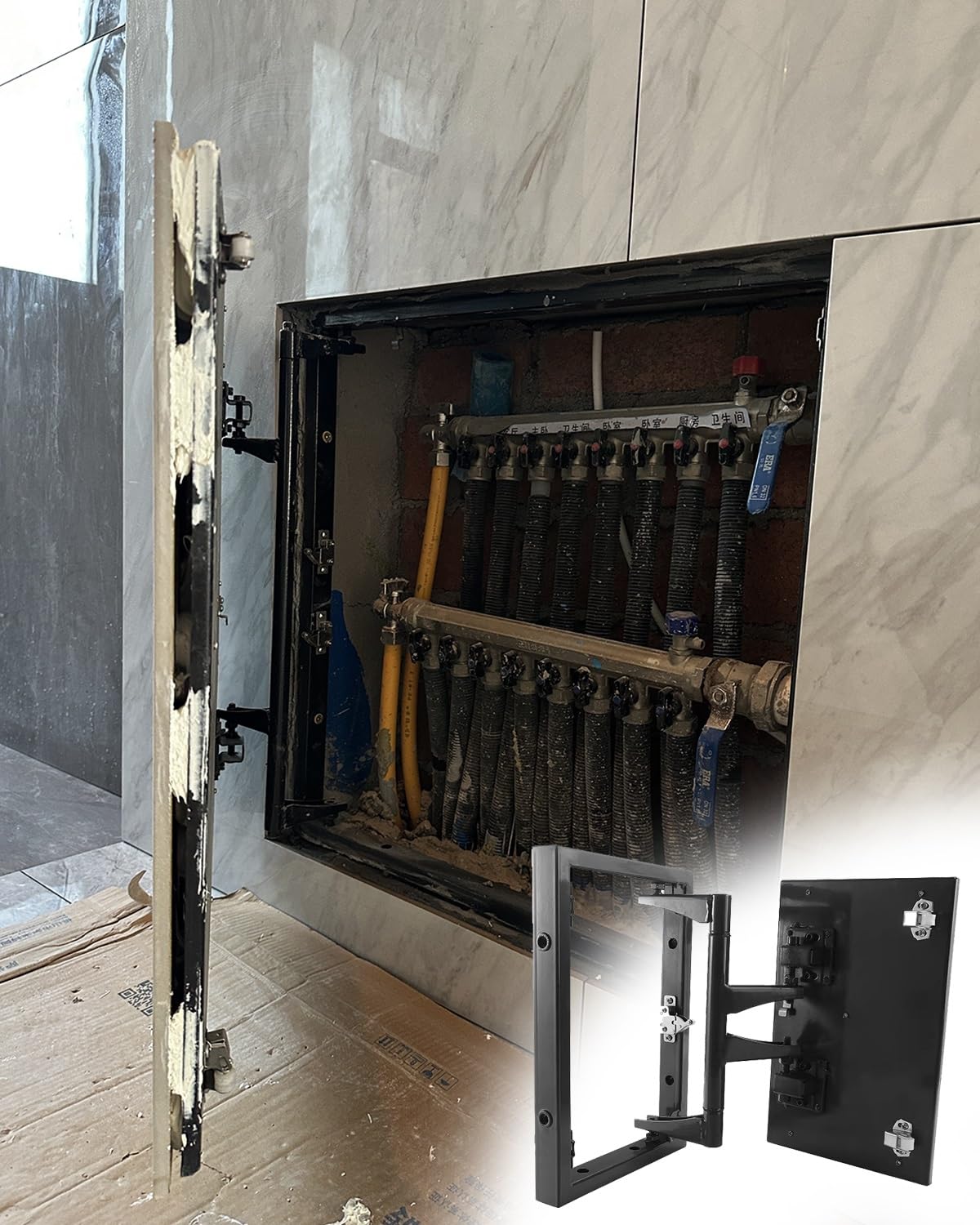 Panneau d'accès magnétique carrelage trappe inspection cachée étanche plomberie conduits