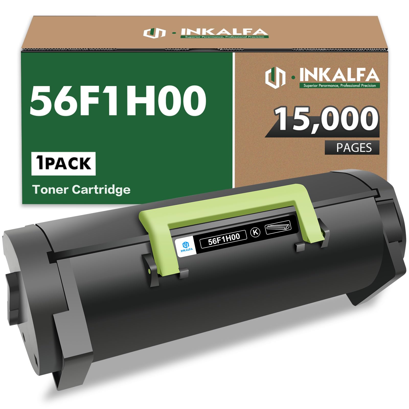 56F1H00 56F1000 MS521 Black Toner Cartridge for Lexmark 56F1H00 MS621 MS321 | Remanufactured for Lexmark MS521 MS421 MX321 MS622 MS521Dn MS321dn MX521de MX321adn MX622ade MX421dn 622adhe MS621dn Printer