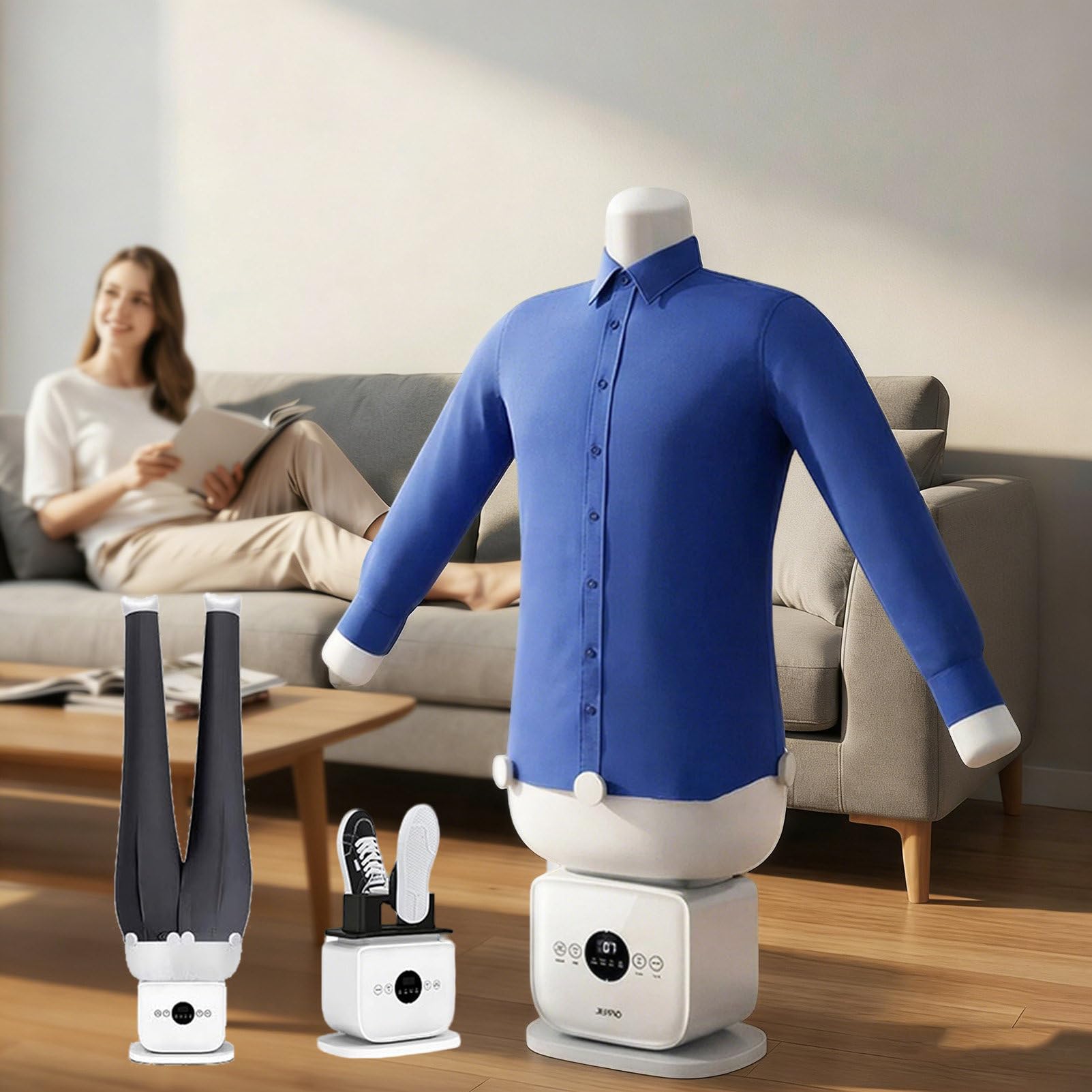 Automatischer Hemdenbügler|Ersetzt Bügeleisen, Bügelbrett, Dampfglätter und Steamer | Bügelgerät mit Bügelpuppe für Hemden, Blusen & Shirts | Innovativ & effizient A