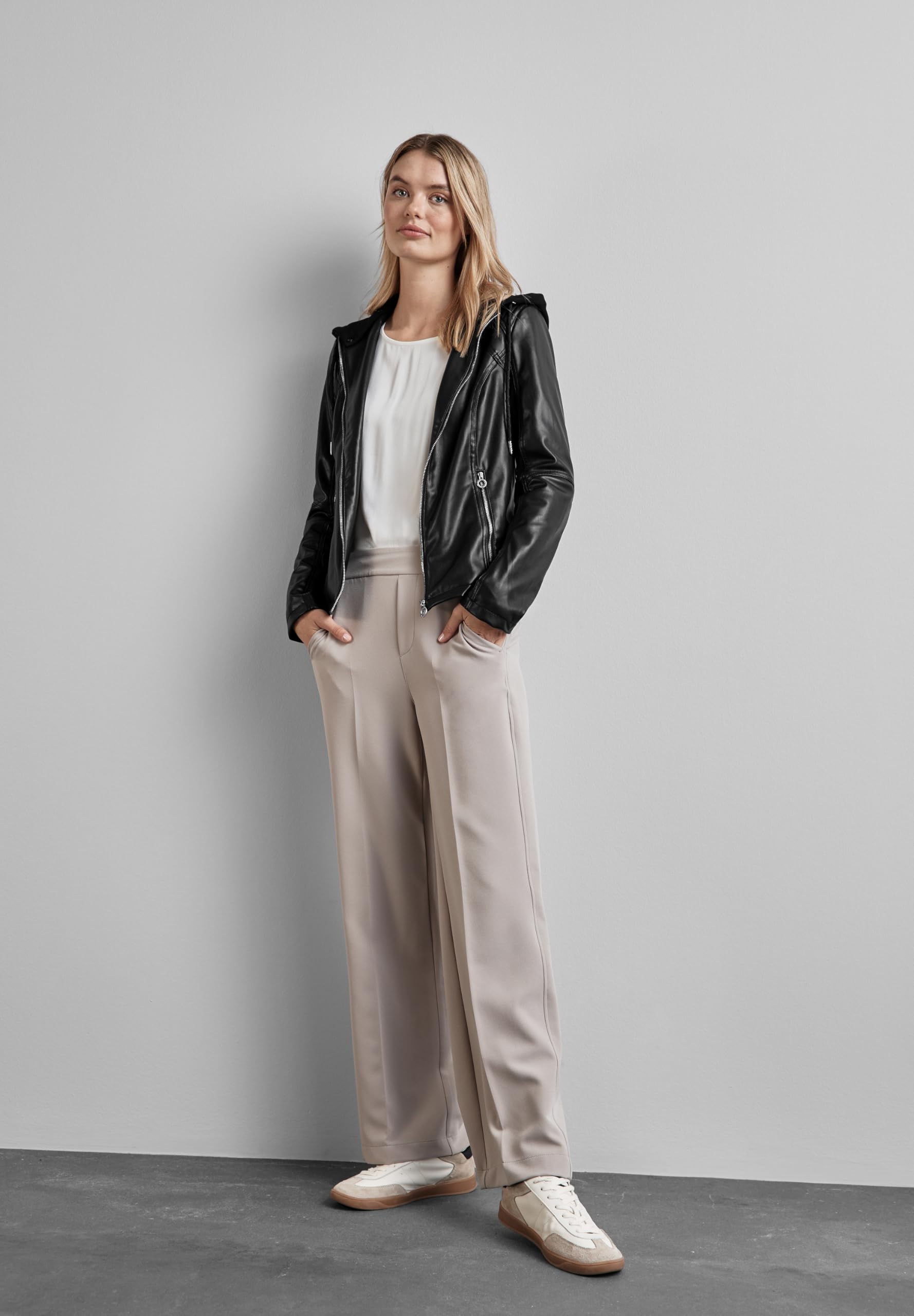 Street One Damen Jacke in Leder-Optik