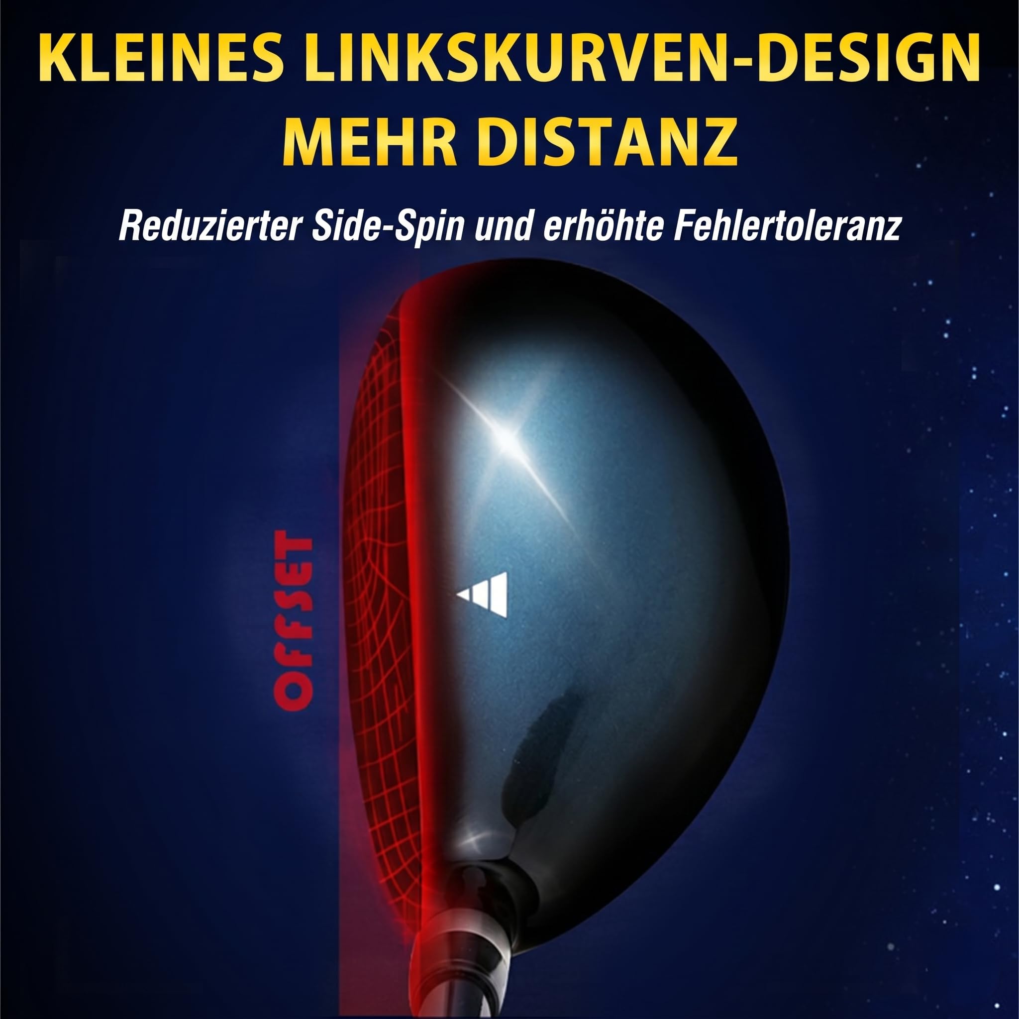 PGM G300 Golf-Einzel-Schläger für Herren, Rechtshänder, Titan-Kopf, High Bounce Driver mit steifem Flex