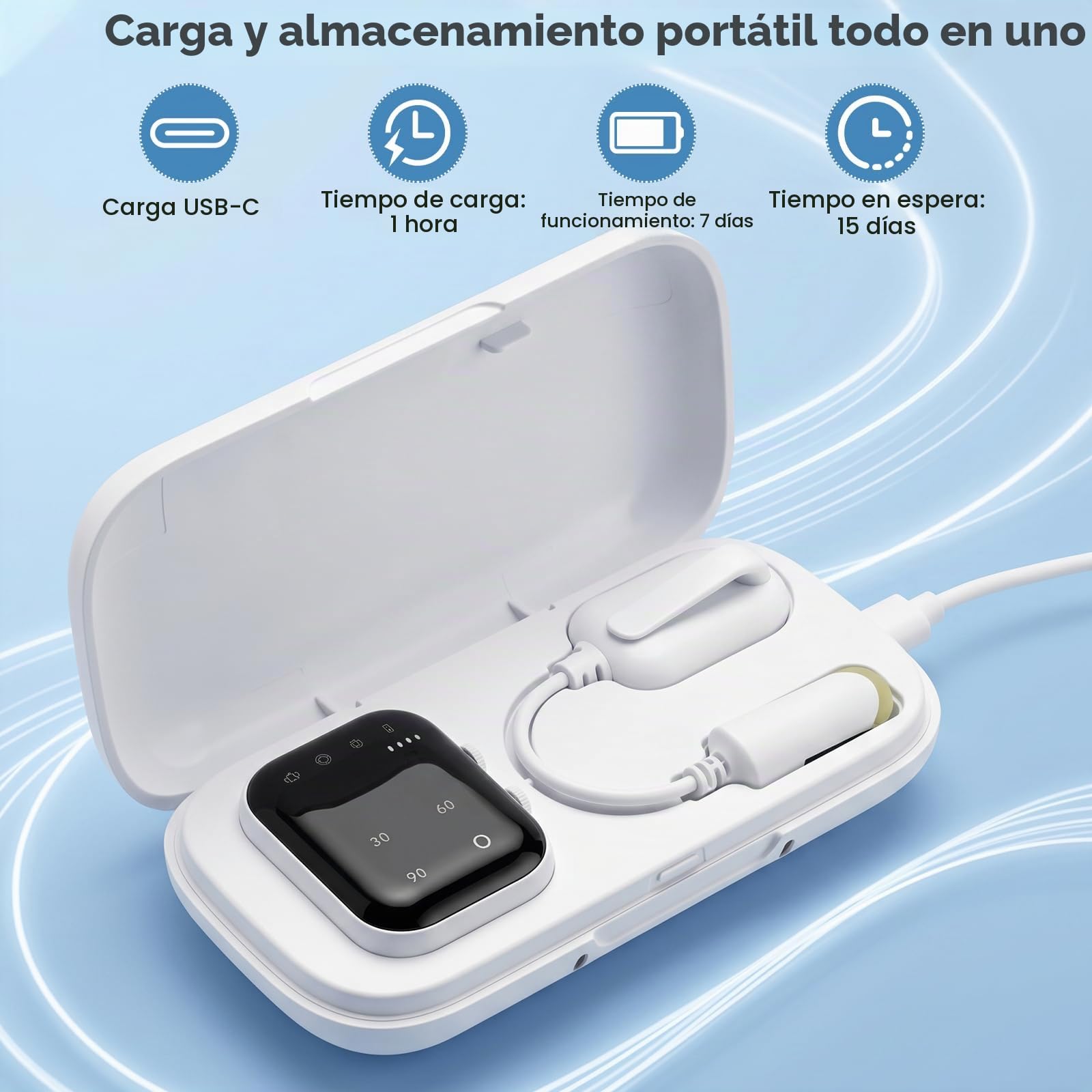 Alarma Inalámbrica de Enuresis para Niños y Niñas, Alarma de Enuresis en la Cama USB-C Recargable con 3 Modos de Sonido y Vibración, Sensor de Humedad Entrenamiento para IR al Baño Nocturno